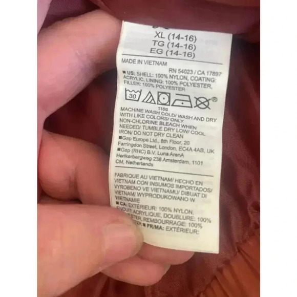 NWT Old Navy Girl’s Cropped Quilted Vest Size 14-16 XL Rustic Color - Picture 6 of 9